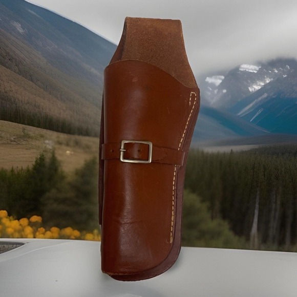 J. C. Higgins Other - Vintage J.C. Higgins 763L Brown Leather Revolver Pistol Holster Left Hand "Rare"
